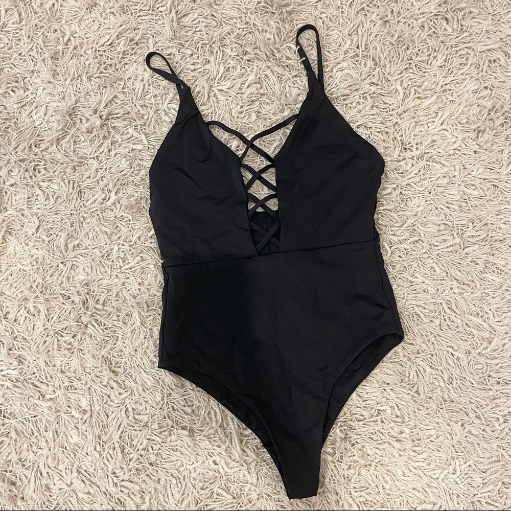 Lulu’s Black Myrtle One Piece Swimsuit
